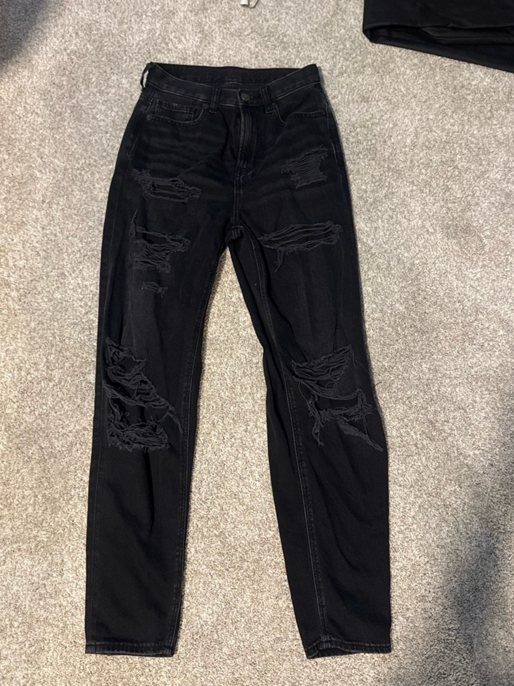 American Eagle Outfitters Black Distressed Jeans